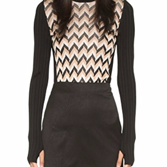 Rag & Bone Elaine Crew Chevron Ribbed Sweater Sz S - Picture 2 of 3